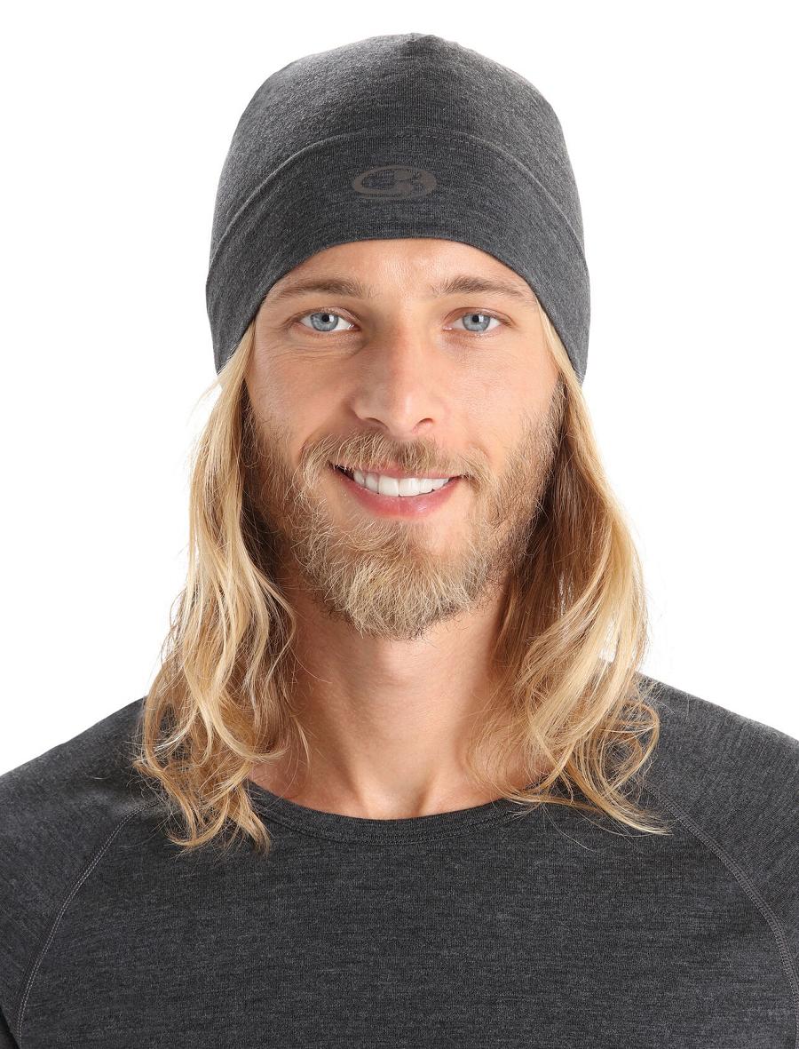 Icebreaker Unisex Merino Chase Beanie Miesten Hatut Mustat Harmaat | FI 1098PJJQ